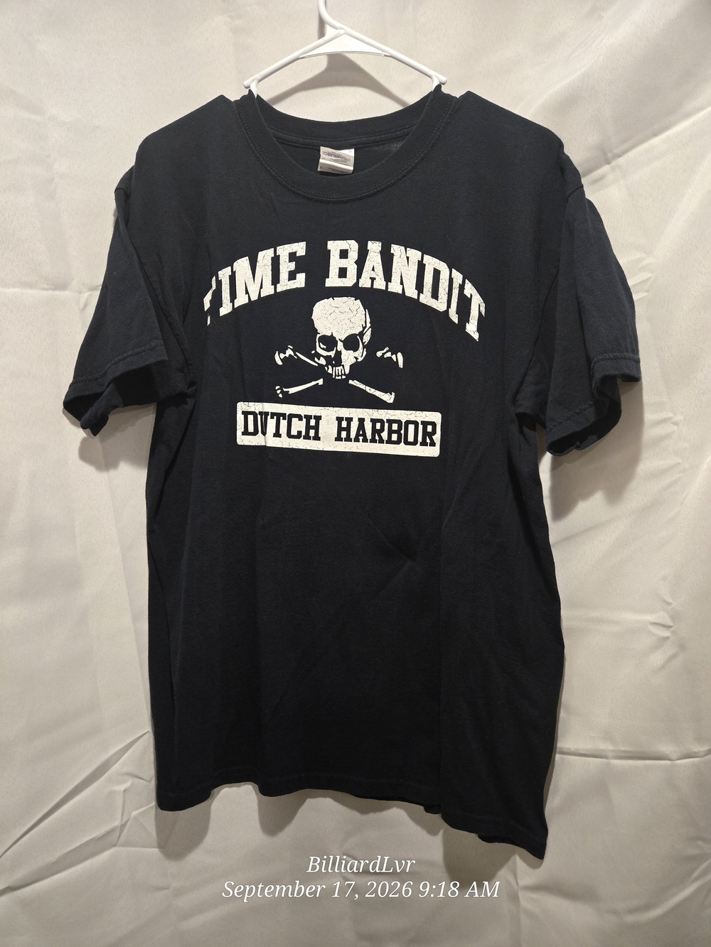 Gildan Black Time Bandit Dutch Harbor Skull Graphic Tee
